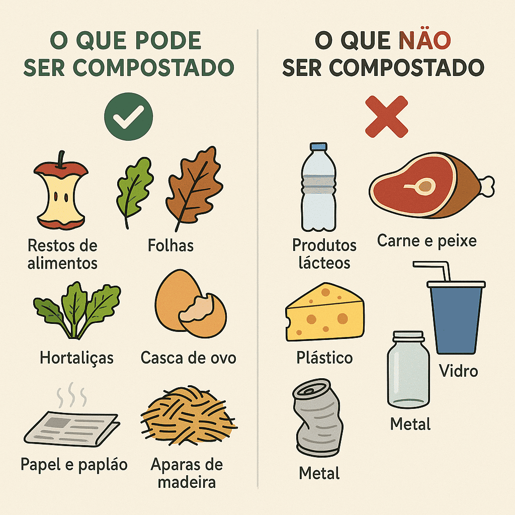 O Que Pode e o Que Não Pode Ser Compostado