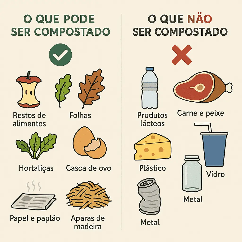 O Que Pode e o Que Não Pode Ser Compostado